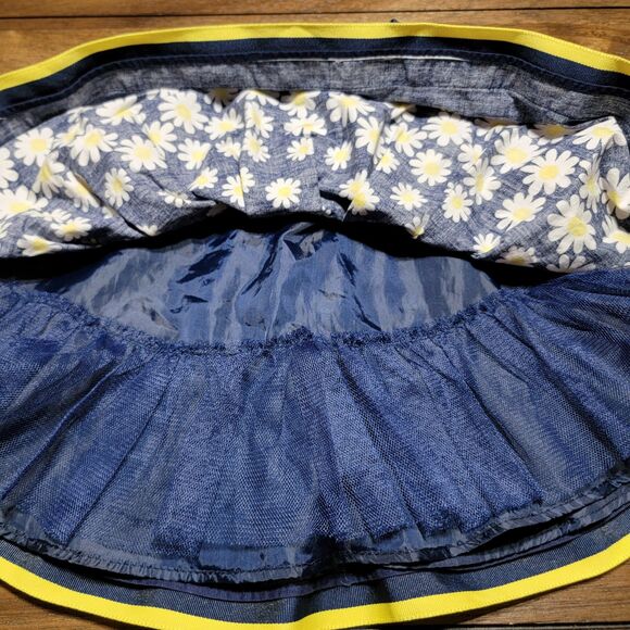 Youngland Baby Navy Yellow & White Sleeveless Daisy Dress - Size 12M - Picture 5 of 9